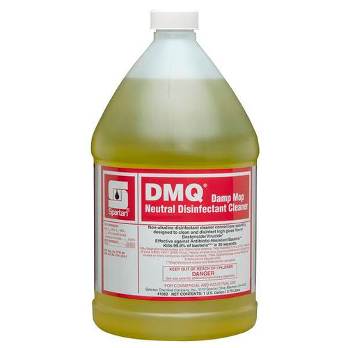 Dmq 1 Gallon Lemon Scent One Step Cleaner/Disinfectant, Case Of 4