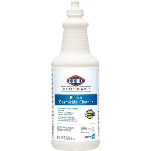 Clorox 32 Oz. Healthcare Bleach Germicidal Cleaner Pull-Top Case Of 6