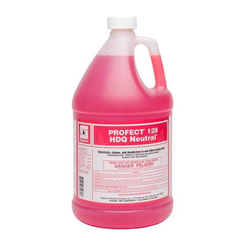 Spartan Profect 128 Hdq Neutral 1oz Neutral Disinfectant W/ Dye/Frag, Case Of 4