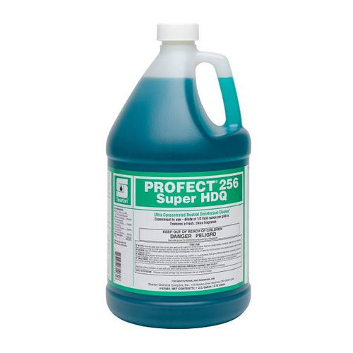Spartan Profect 256 Super Hdq 1/2 Oz. Neutral Disinfectant W/ Dye/Frag, Case Of 4