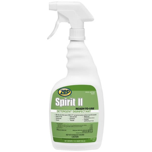 Zep Spirit Ii 32 Oz Rtu Germicidal Cleaner And Deodorant Quat-Based (12-Case)