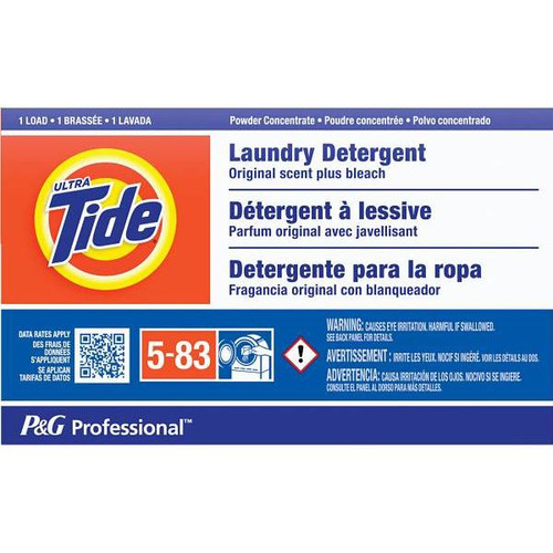 Tide Ultra Powder Laundry Detergent With Bleach?, For Coin Vend,original Scent, Case Of 156