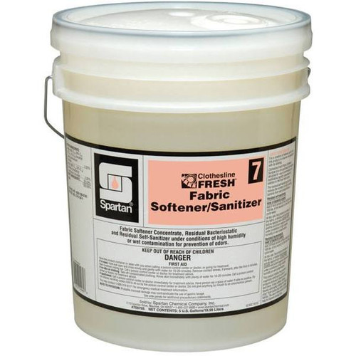 Spartan Clothesline Fresh, Fabric Softener/Sanitizer 7, 5 Gal