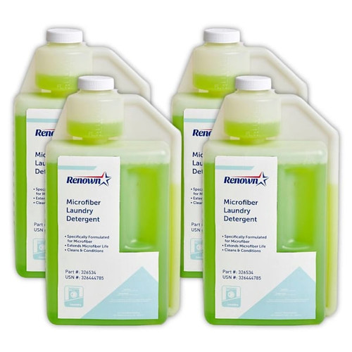 Renown Microfiber Laundry Detergent, Fragrance Free, Case Of 2