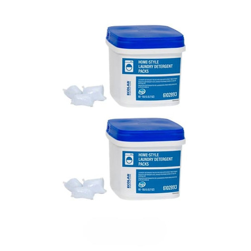 Ecolab Home-Style Laundry Detergent Packs - 60 Count, Case Of 2