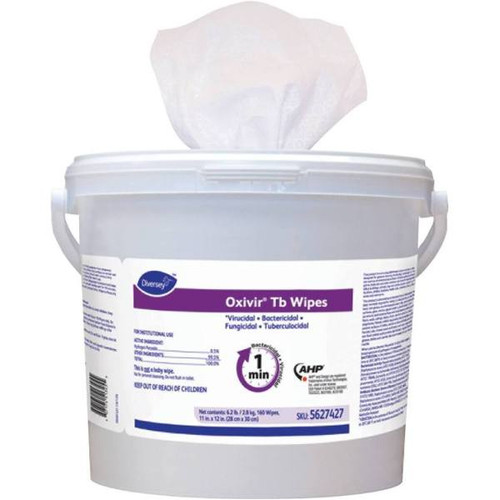 Oxivir 11 In X 12 In Tb Disinfecting Wipes 160 Count Bucket, 4 Buckets, Case Of 4