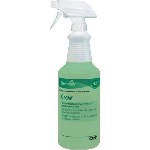Crew 32 Oz Empty Spray Bottle Restroom Non-Acid Disinfectant Cleaner, Case Of 12