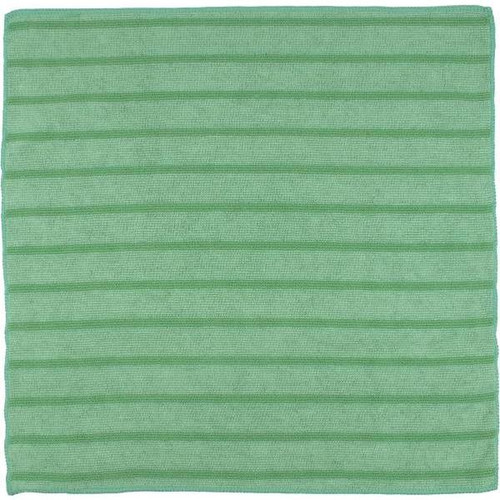 Renown 16 In. X 16 In. Scrubbing Microfiber Cloth In Green Gsm 350 - 12 Pack