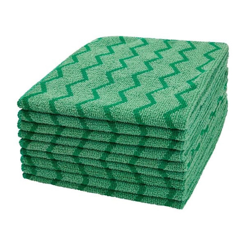 Rubbermaid Commercial HYGEN 16 In. X 16. In. Microfiber Cloth, General Purpose, Green, 12-Case
