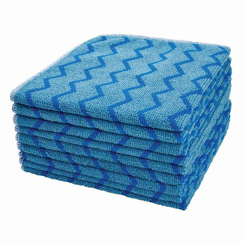 Rubbermaid Commercial HYGEN 16 In. X 16. In. Microfiber Cloth, General Purpose, Blue, 12-Case