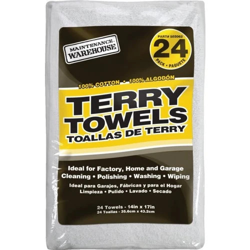 Maintenance Warehouse Terry Cloth Cleaning Towel (24-Pack)