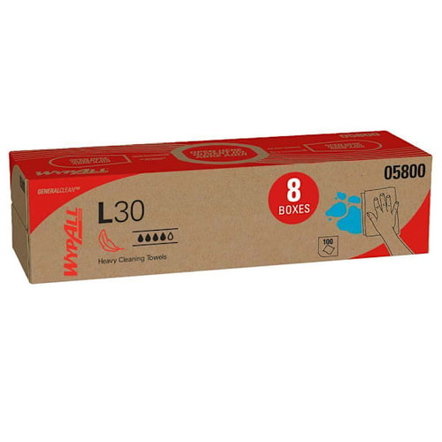WypAll Generalclean L30 Heavy Duty Cleaning Towel, Case Of 8