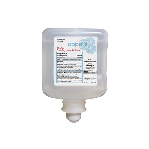Appeal 1 Liter Foaming Hand Sanitizer Alcohol Cartridge Case Of 4