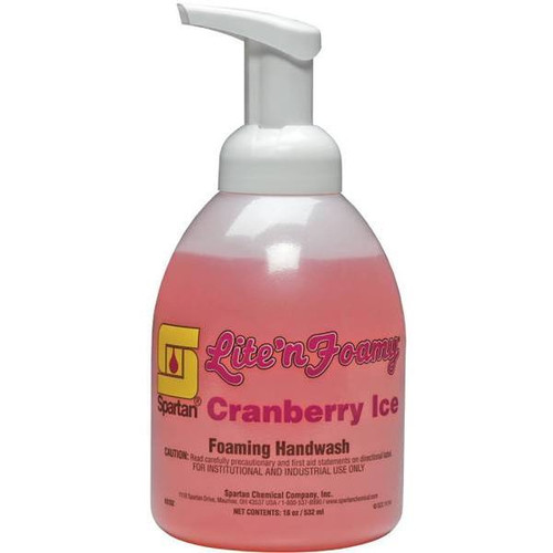 Spartan 18 Oz. Lite'N Foamy Cranberry Ice Bottle Hand Wash