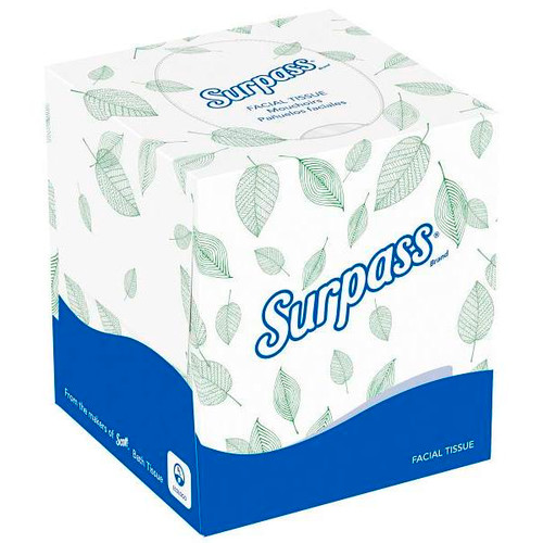 Surpass 2-Ply Facial Tissue Cube, 36 Boxes-Case