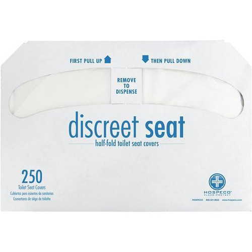 Hospeco White Half-Fold Toilet Seat Covers, Case Of 20
