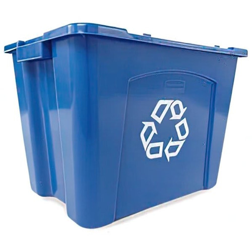 Rubbermaid Commercial 14 Gallon Curbside Recycling Bin (Blue)