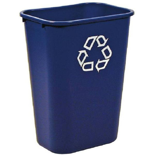 Rubbermaid Commercial Large Deskside Recycling Bin, 10.38 Gal, Blue