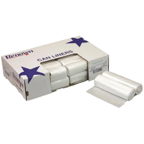Renown Can Liner, 20-30 Gal., 10 Mic, High-Density, Natural, 30" X 37", Case Of 500