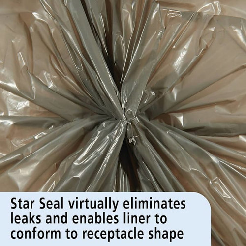 Skilcraft Can Liner, Low Density, Coreless, Roll, Gray, 42-1/2" X 48", Package Of 100