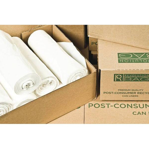 Revolution Bag 30 Gal. 30 In. X 36 In. 0.30 Mil. Natural Trash Can Liner (20-Case)