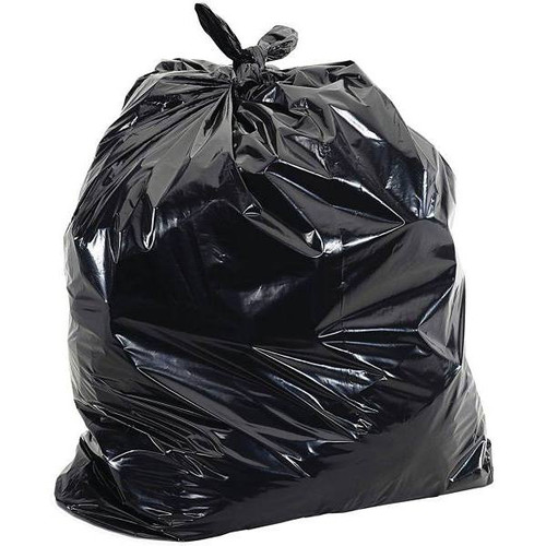 Aluf Plastics Heavy-Duty Trash Bags, 55 Gal, 22" X 58", 1.5 Mil, Black, Case Of 100