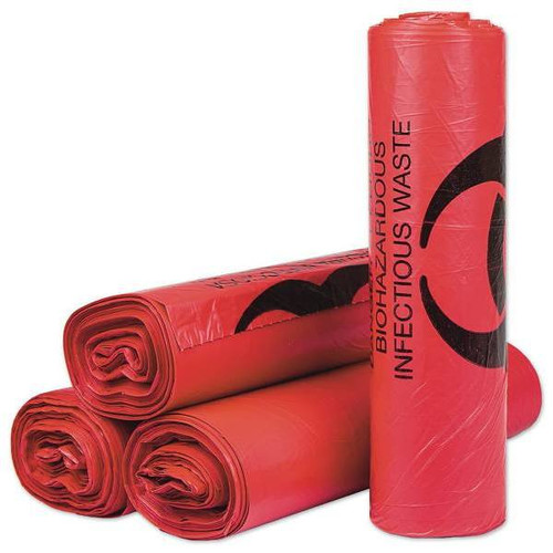 Inteplast Group 40-45 Gal. 40 In. X 46 In. 1.3 Mil. Red Trash Bags (1000-Case)