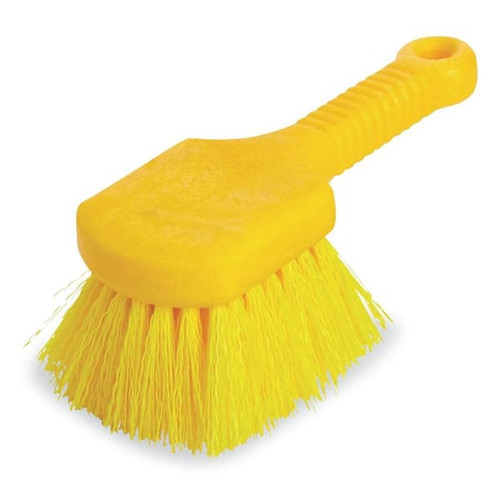 Rubbermaid Commercial Yellow Scrub Brush W/ 8 In. Handle (6-Carton)