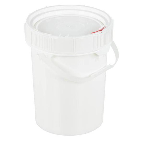 Vestil Plastic Screw Top Pail With Lid/Handle,5 Gallon Capacity Package Of 2 103812