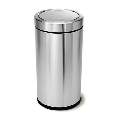 Simplehuman 15 Gallon Brushed Stainless Steel Round Swing Top Trash Can