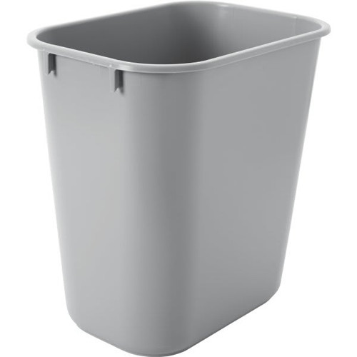 Rubbermaid Commercial 3.25 Gal Gray Rectangle Utility Wastebasket (12-Pack)