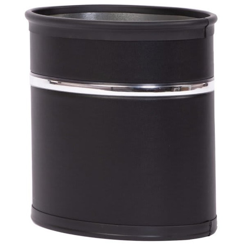 Hapco Lux Collection 8qt. Wastebasket, Black Morocco,pack Of 6