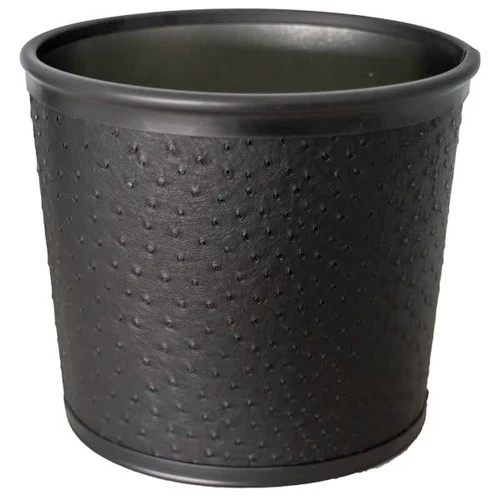 Hapco Vivid Collection 8 Qt. Wastebasket, Brilliant Black, Pack Of 6