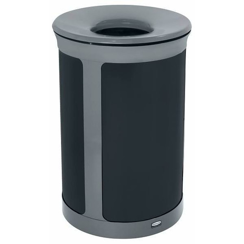 Rubbermaid Commercial Enhance 23 Gal Round Indoor Trash Can (Gray)