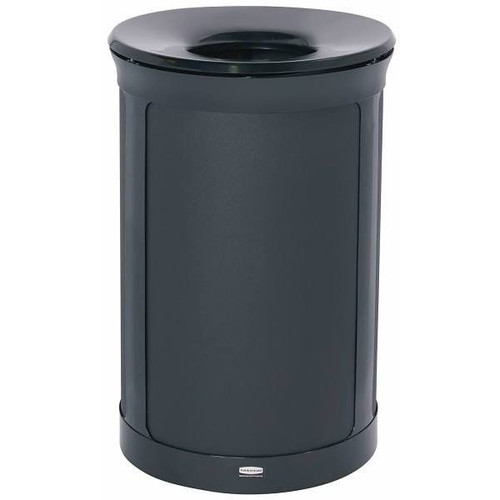 Rubbermaid Commercial Enhance 33 Gal Round Indoor Trash Can (Jet Black)