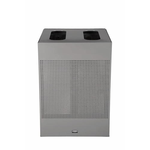 Rubbermaid Commercial Silhouettes Dual Stream 34 Gallon Trash Can (Silver)