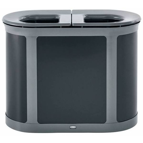 Rubbermaid Commercial Enhance Pill Dual Indoor Trash Cans (Gray)