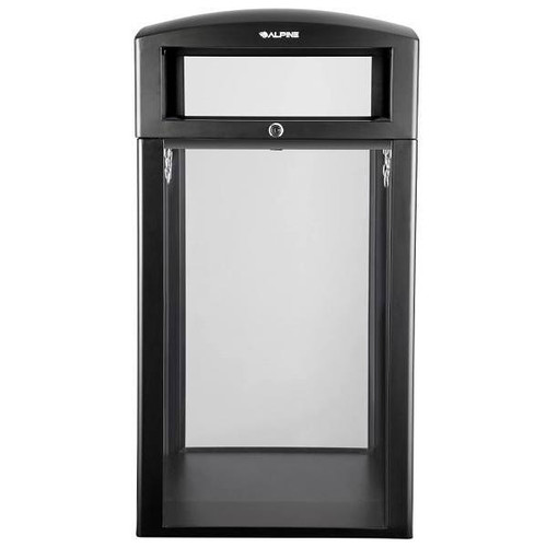 Alpine Industries 40-Gallon Outdoor Trash Can Bin With Transparent Panel, Dhs-Co