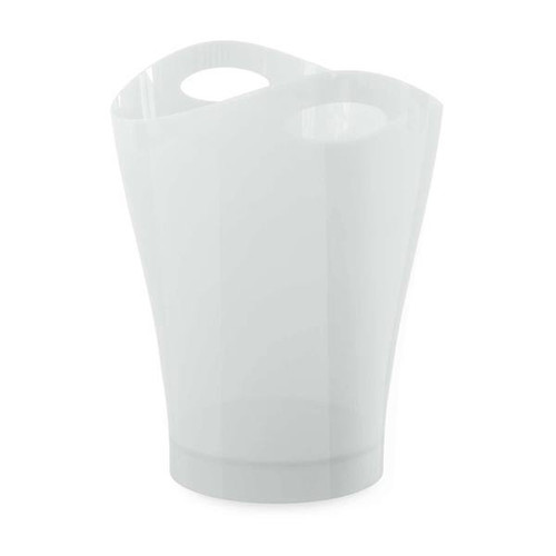 Umbra Garbino Waste Basket In Gloss White 10" X 13" Holds 9l Case Of 6