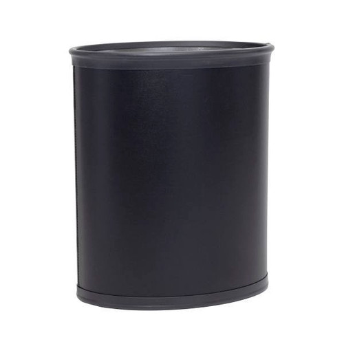 Hapco 13q Ignition Resistant Vegan Leatherette Wastebasket Black Package Of 6