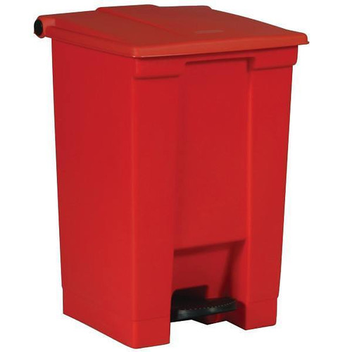 Rubbermaid Commercial 12 Gal Legacy Plastic Step-On Trash Can (Red)