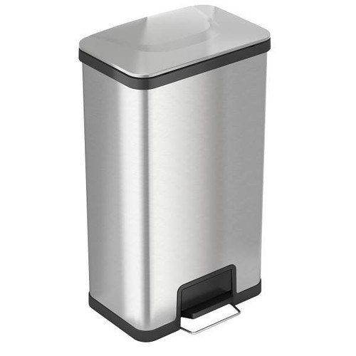 HLS Commercial 18 Gallon Stainless Steel Step Pedal Trash Can With Airstep Technology And Odor Filter