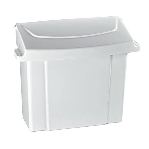 Alpine Industries Durable Plastic Sanitary Napkin Receptacle (White)