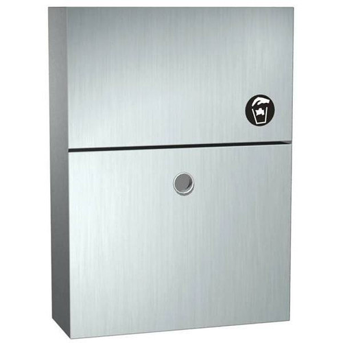 American Specialties Surface-Mounted Sanitary Napkin Disposal W/ Manual Push Door (Stainless Steel)