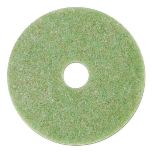 Low-Speed Topline Autoscrubber Floor Pads 5000, 20" Diameter, Green/Amber, 5/Carton