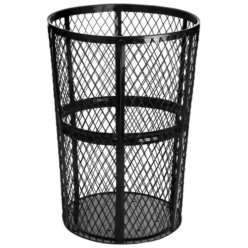 Alpine Industries Metal Mesh Outdoor Trash Receptacle, 48-Gallon 211463