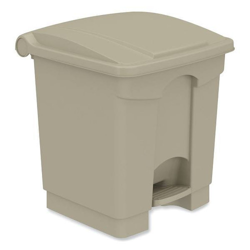 Safco Step-On Receptacle, Plastic, 20 Gal, Tan 286138