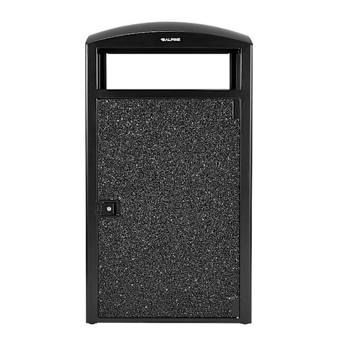 Alpine Industries All Weather Outdoor Trash Can Receptacle With Door And Panels 397448