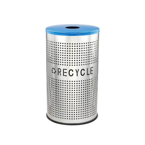 Alpine Industries 26 Gallon  Stainless-Steel Round Perforated Bin With Lid 397457