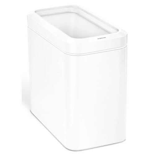 Simplehuman 6.6 Gallon Slim Open-Top Wastebasket/Trash Can (White)